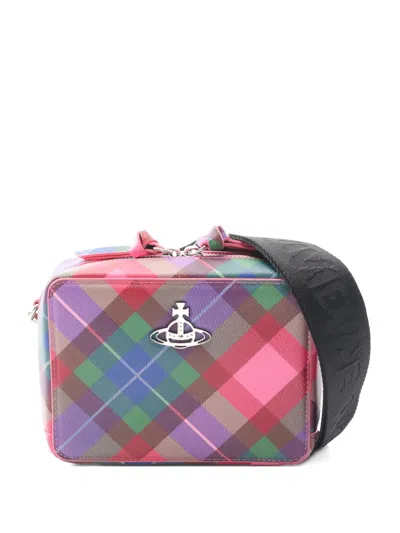 Pre-owned Vivienne Westwood 2020s Melih Plaid Cross Body Bag In Pink