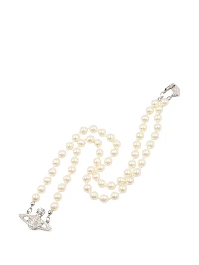 Pre-owned Vivienne Westwood 2020s Mini Bas Relief Necklace In Silver