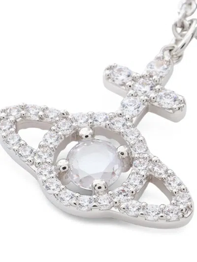Pre-owned Vivienne Westwood 2020s Olympia Orb Necklace In Silver