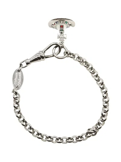 Pre-owned Vivienne Westwood 2020s Orb Chain Bracelet In Silver