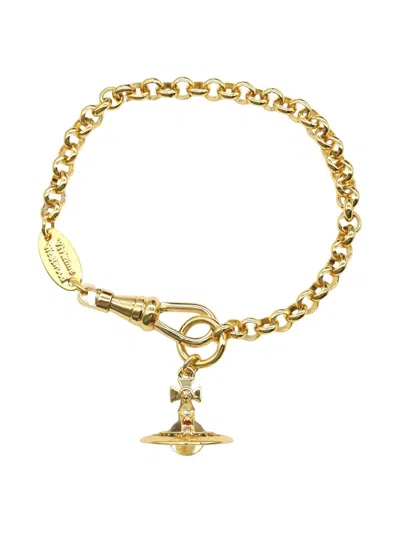 Pre-owned Vivienne Westwood 2020s Orb-charm Bracelet In Gold