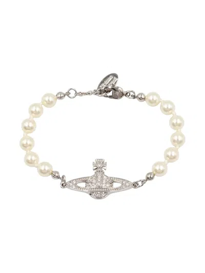 Pre-owned Vivienne Westwood 2020s Orb-charm Bracelet In Silver