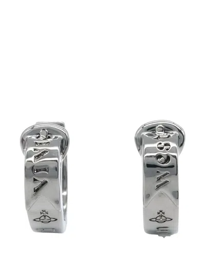 Pre-owned Vivienne Westwood 2020s Orb-detail Earrings In Silver