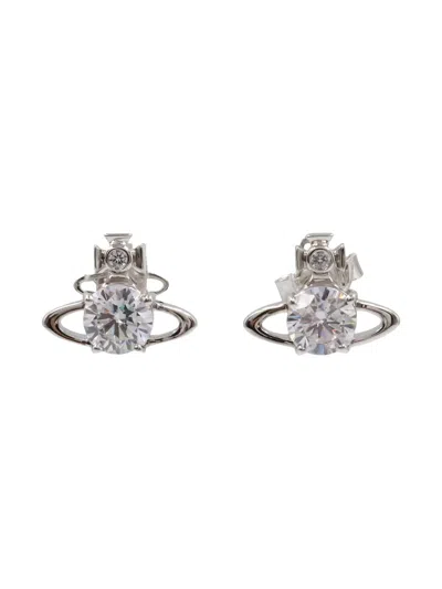 Pre-owned Vivienne Westwood 2020s Orb Earrings In Silver