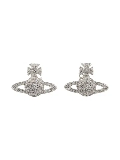 Pre-owned Vivienne Westwood 2020s Orb Earrings In Silver