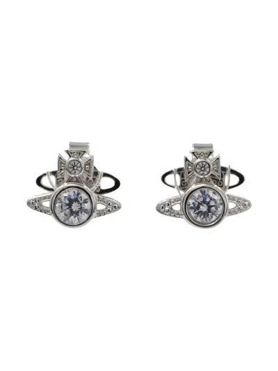 Pre-owned Vivienne Westwood 2020s Orb Earrings In Silver