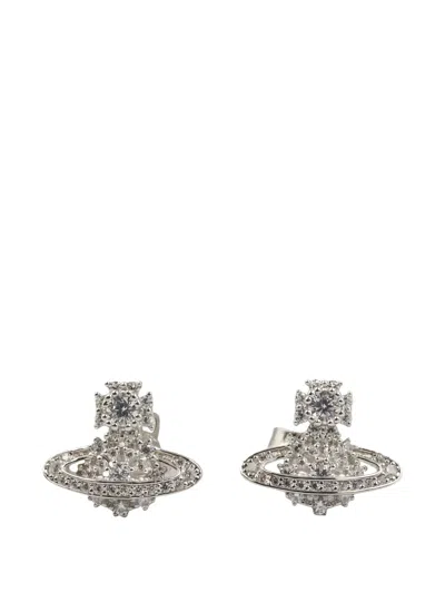 Pre-owned Vivienne Westwood 2020s Orb Earrings In Silver