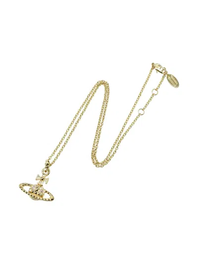 Pre-owned Vivienne Westwood 2020s Orb-pendant Necklace In Gold