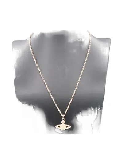 Pre-owned Vivienne Westwood 2020s Orb Pendant Necklace In Pink