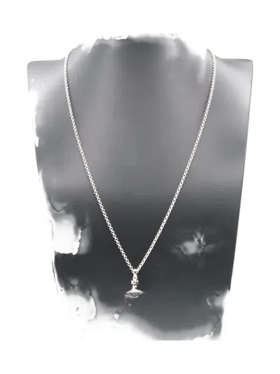 Pre-owned Vivienne Westwood 2020s Orb-pendant Necklace In Silver