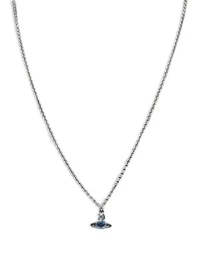 Pre-owned Vivienne Westwood 2020s Orb-pendant Necklace In Silver