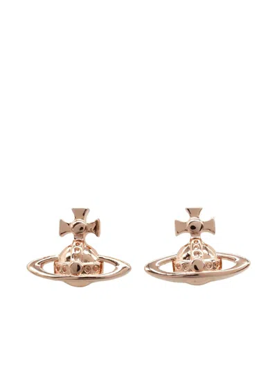 Pre-owned Vivienne Westwood 2020s Orb Stud Earrings In Pink
