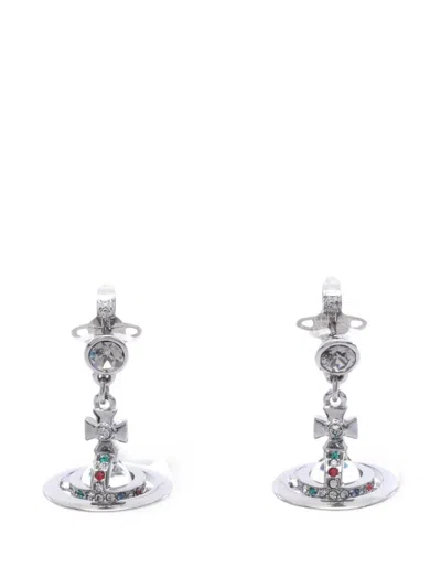 Pre-owned Vivienne Westwood 2020s Petite Orb Earrings In Silver