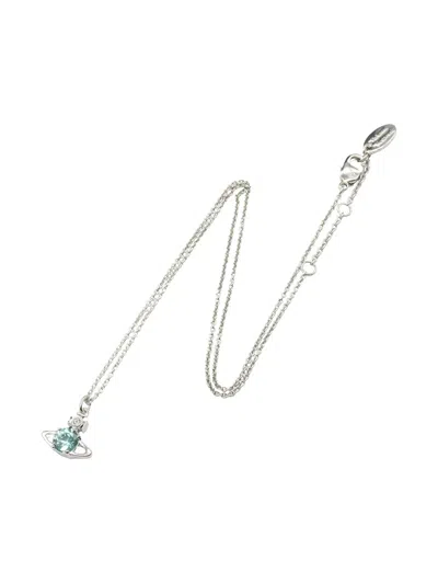 Pre-owned Vivienne Westwood 2020s Reina Orb-pendant Necklace In Silver
