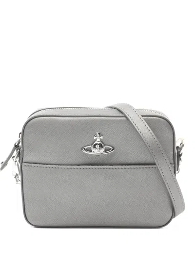 Pre-owned Vivienne Westwood 2020s Saffiano Camera Bag In Grey