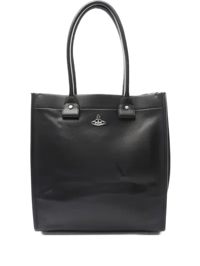 Pre-owned Vivienne Westwood 2020s Teddy Tote Shoulder Bag In Black