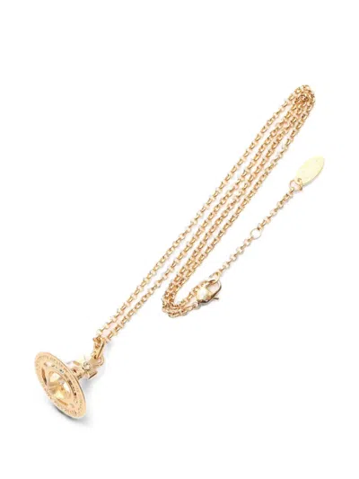 Pre-owned Vivienne Westwood 2020s Tiny Orb Necklace In Gold