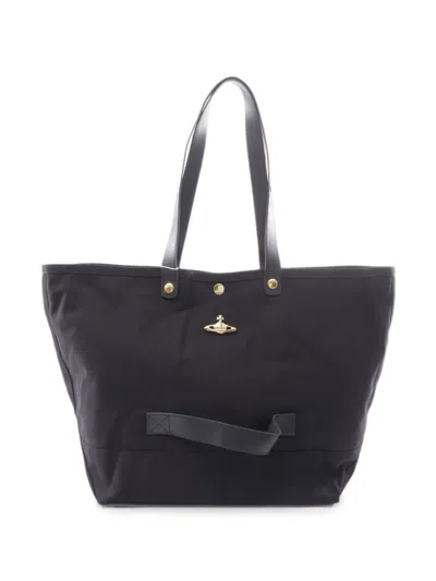 Pre-owned Vivienne Westwood 2020s Utility Shopper Shoulder Bag In Black