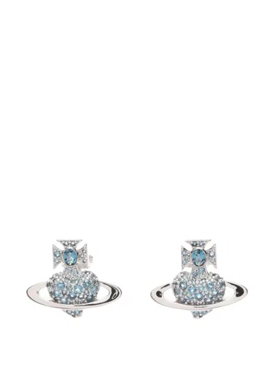 Pre-owned Vivienne Westwood 20s Agnatha Orb Earrings In Silver