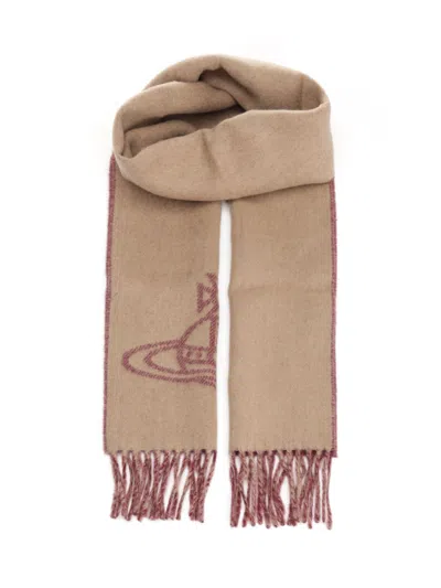 Vivienne Westwood 25x185 Scarf Scarves And Foulards Beige In Brown