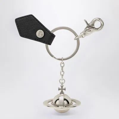 Vivienne Westwood 3d Orb Black Metal Key Ring