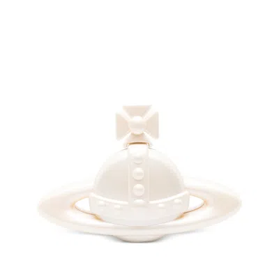 Vivienne Westwood 3d Orb Clutch Bag In Neutral