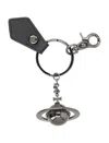 VIVIENNE WESTWOOD VIVIENNE WESTWOOD 3D ORB GUNMETAL KEYRING