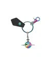 Vivienne Westwood 3d Orb Iridescent Keyring In Black