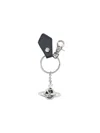 Vivienne Westwood "3d Orb" Keyring In Black