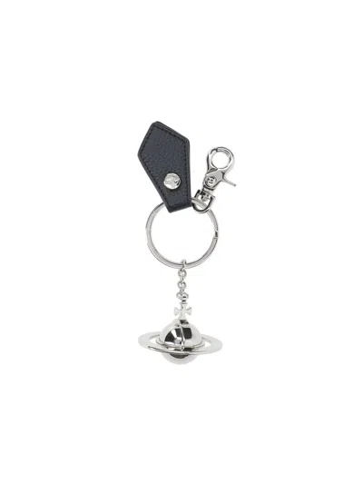 Vivienne Westwood 3d Orb Keyring In Metallic
