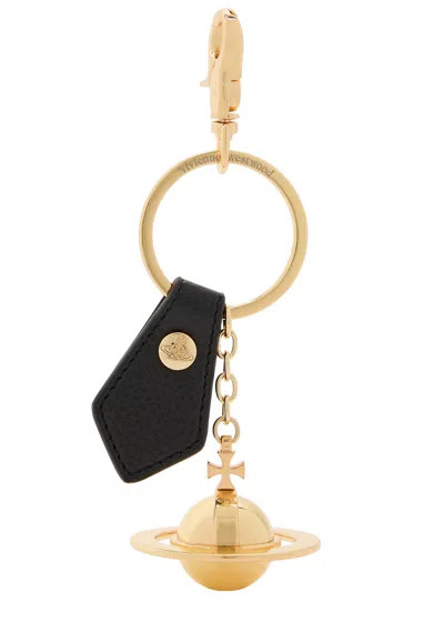 Vivienne Westwood 3d Orb Keyring In Gold