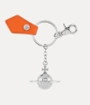 Vivienne Westwood 3d Orb Keyring Metal Orange-saffiano One Size Unisex In Orange-saffiano