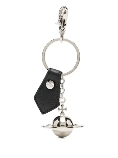 Vivienne Westwood 3d Orb Keyring In White
