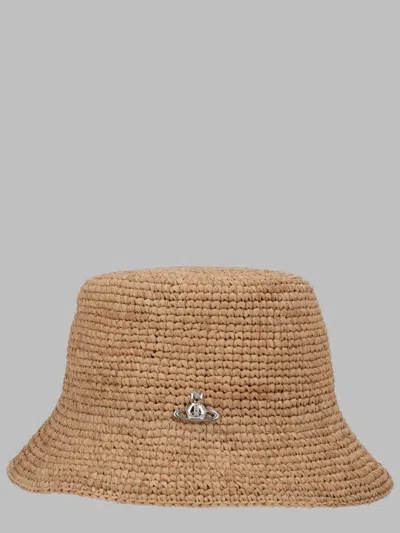 Vivienne Westwood 81020009_k005nc401 Bucket Hat In Beige