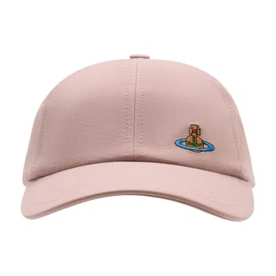 Vivienne Westwood 81020019-w01hc-g401 Cotton Baseball Cap In Pink