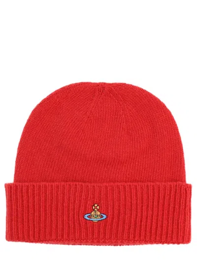 Vivienne Westwood 8102001c_k0069h401 Cashmere Beanie In Red