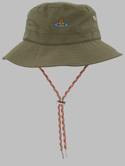 Vivienne Westwood 81020028_w01hmd404 Bucket Hat In Green