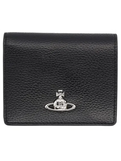 Vivienne Westwood 8.3 Cm X 10.5 Cm Mini Bifold Wallet In Black