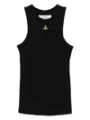 Vivienne Westwood 90s Orb-embellished Ribbed Tank Top Clothing In Black