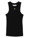 Vivienne Westwood 90s Orb-embellished Ribbed Tank Top Clothing In Black
