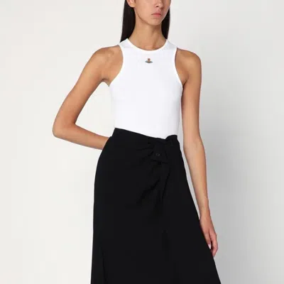 Vivienne Westwood 90s Orb-embellished Ribbed Tank Top In White