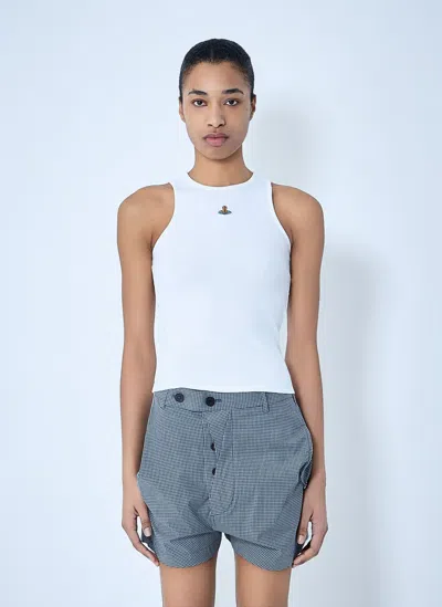 Vivienne Westwood White Rib Jersey 90s Tank Top