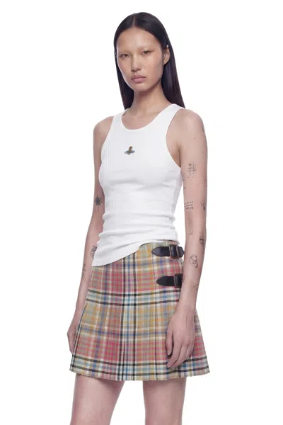 Vivienne Westwood White Rib Jersey 90s Tank Top