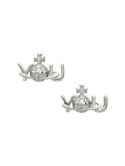 Pre-owned Vivienne Westwood 925 Silver 'you' Orb Earrings