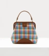 Vivienne Westwood Abbey Frame Handbag Woven Check Multi In Multi