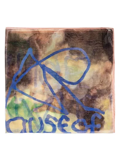 Vivienne Westwood Abstract-pattern Print Scarf In Neutrals