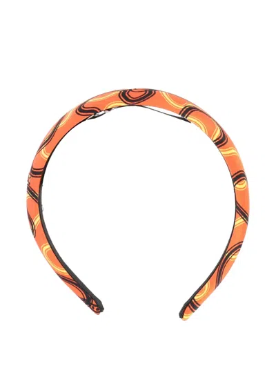 Vivienne Westwood Abstract-print Headband In Brown