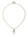 Vivienne Westwood Cn One Row Pearl Drop Chocker In White