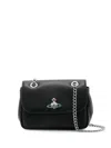 Vivienne Westwood Borsa A Tracolla Piccola In Pelle Con Catena In Black