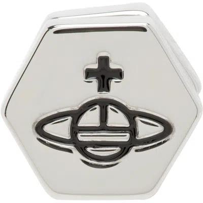 Vivienne Westwood Adel Single Stud Earring In Metallic